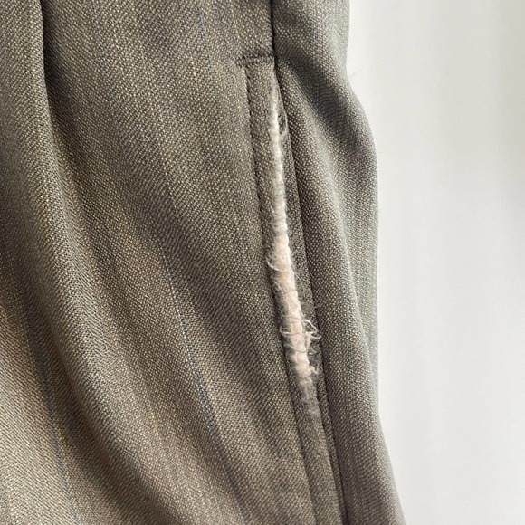 The Men's Shop Vintage Grey Green w/‎ Blue Custom Dress Pants 38x33 - Picture 5 of 8